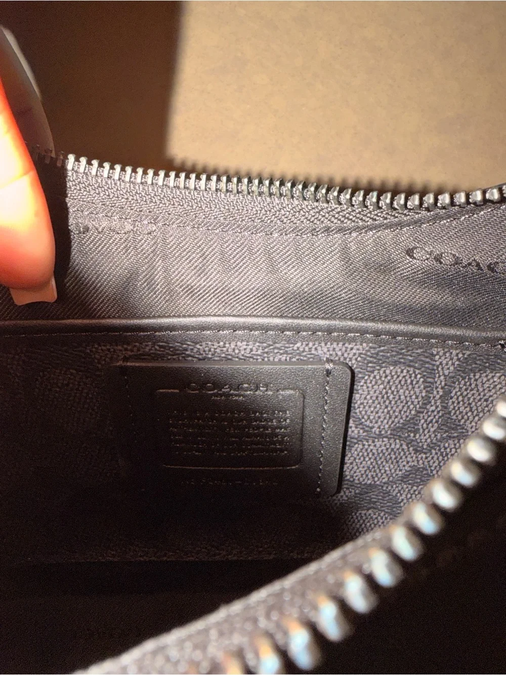 Coach Black Pebbled Leather Crescent Crossbody with Detachable Straps